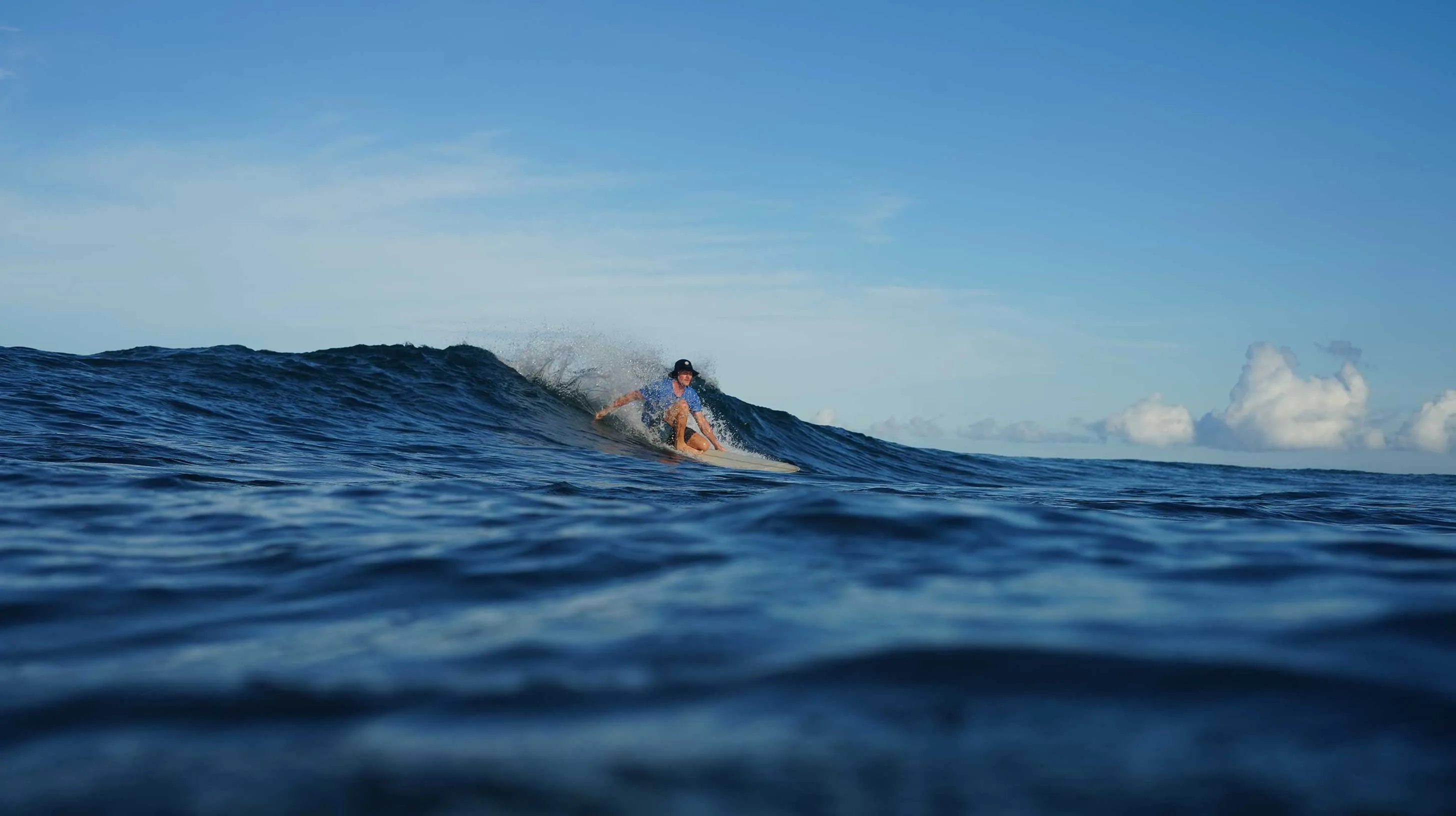 Calum surfing